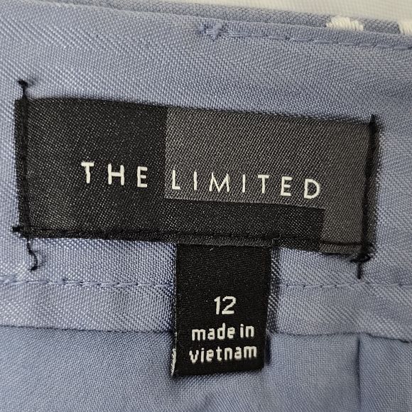 Pencil Skirt Wedgewood Blue Polka Dot By The Limited Sz 12 Career Coquette - Picture 5 of 8